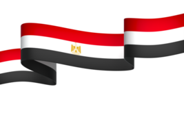 Egypt flag element design national independence day banner ribbon png