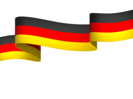 Germany flag element design national independence day banner ribbon png