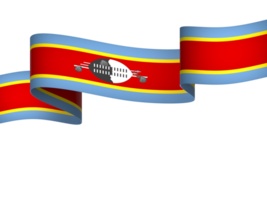 Eswatini bandeira elemento Projeto nacional independência dia bandeira fita png