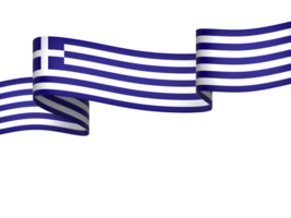 Greece flag element design national independence day banner ribbon png