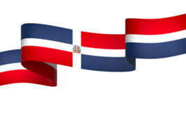 Dominican Republic flag element design national independence day banner ribbon png