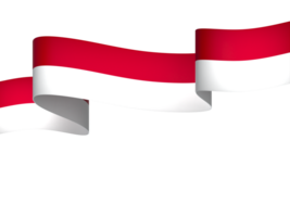 Indonesia flag element design national independence day banner ribbon png