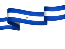 El Salvador flag element design national independence day banner ribbon png