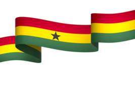 Ghana flag element design national independence day banner ribbon png