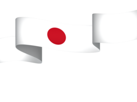 Japan flag element design national independence day banner ribbon png