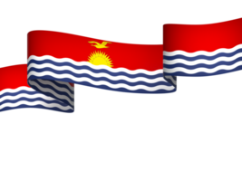 Kiribati bandera elemento diseño nacional independencia día bandera cinta png