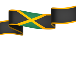 Jamaica bandera elemento diseño nacional independencia día bandera cinta png