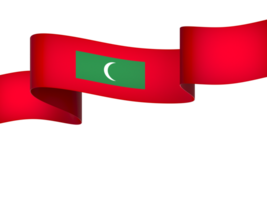 Maldives drapeau élément conception nationale indépendance journée bannière ruban png