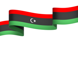 libyen flagga element design nationell oberoende dag baner band png