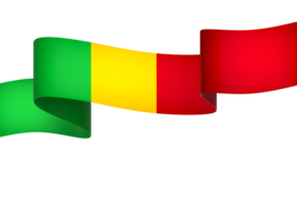 Mali flag element design national independence day banner ribbon png