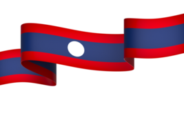 Laos bandera elemento diseño nacional independencia día bandera cinta png