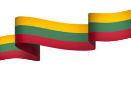 Lituania bandera elemento diseño nacional independencia día bandera cinta png