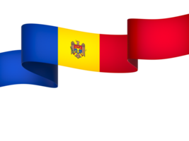 Moldova flag element design national independence day banner ribbon png