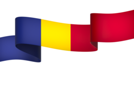 Romania flag element design national independence day banner ribbon png