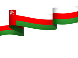 Oman flag element design national independence day banner ribbon png