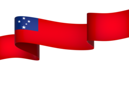 Samoa Flagge Element Design National Unabhängigkeit Tag Banner Band png