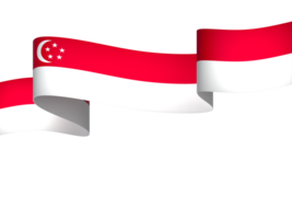 singapore flagga element design nationell oberoende dag baner band png