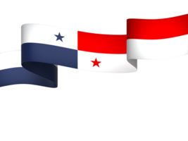 Panama Flagge Element Design National Unabhängigkeit Tag Banner Band png