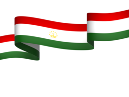 Tajikistan flag element design national independence day banner ribbon png