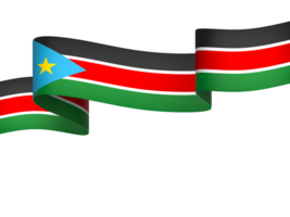 South Sudan flag element design national independence day banner ribbon png