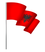 Albania flag element design national independence day banner ribbon png