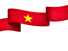 vietnam flagga element design nationell oberoende dag baner band png