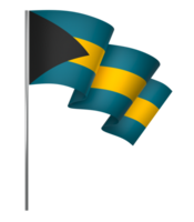 The Bahamas flag element design national independence day banner ribbon png