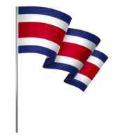 Costa Rica flag element design national independence day banner ribbon png