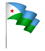 Djibouti flag element design national independence day banner ribbon png