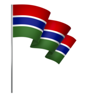 el Gambia bandera elemento diseño nacional independencia día bandera cinta png