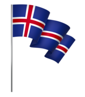 Islandia bandera elemento diseño nacional independencia día bandera cinta png