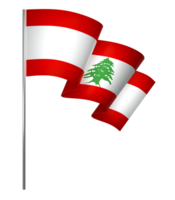 Lebanon flag element design national independence day banner ribbon png