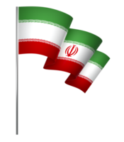 Iran flag element design national independence day banner ribbon png