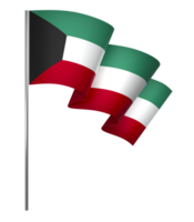 Kuwait flag element design national independence day banner ribbon png