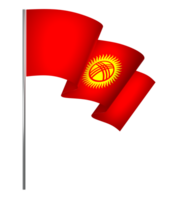 Kyrgyzstan bandiera elemento design nazionale indipendenza giorno bandiera nastro png