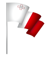 Malta Flagge Element Design National Unabhängigkeit Tag Banner Band png