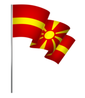 norr macedonia flagga element design nationell oberoende dag baner band png