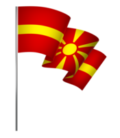 North Macedonia flag element design national independence day banner ribbon png