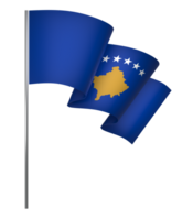 kosovo Flagge Element Design National Unabhängigkeit Tag Banner Band png