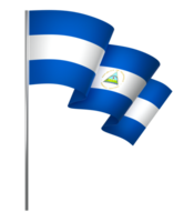 Nicaragua flag element design national independence day banner ribbon png