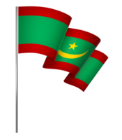 Mauritania flag element design national independence day banner ribbon png