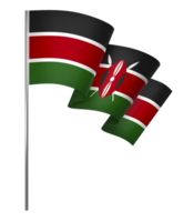 kenya flagga element design nationell oberoende dag baner band png