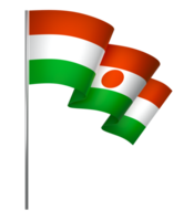 Niger flag element design national independence day banner ribbon png