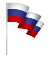 Russia flag element design national independence day banner ribbon png