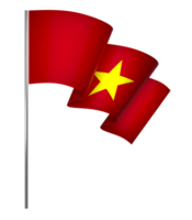 Vietnam flag element design national independence day banner ribbon png