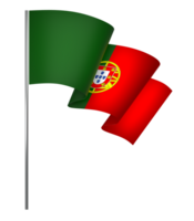 Portugal flag element design national independence day banner ribbon png