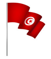 Tunisia flag element design national independence day banner ribbon png
