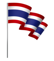 Thailand flag element design national independence day banner ribbon png