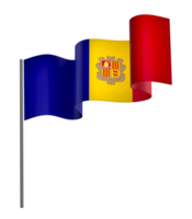 Andorra flag element design national independence day banner ribbon png