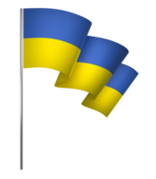 Ukraine flag element design national independence day banner ribbon png